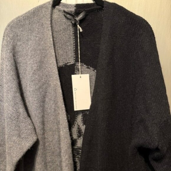 360 Cashmere Pyper Skull two-tone Cashmere Sweater Cardigan - Picture 9 of 16